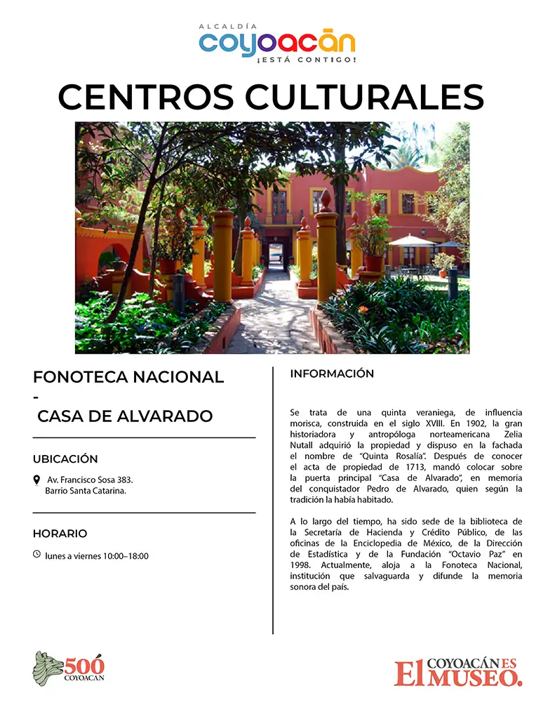Fonoteca nacional Casa de Alvarado
