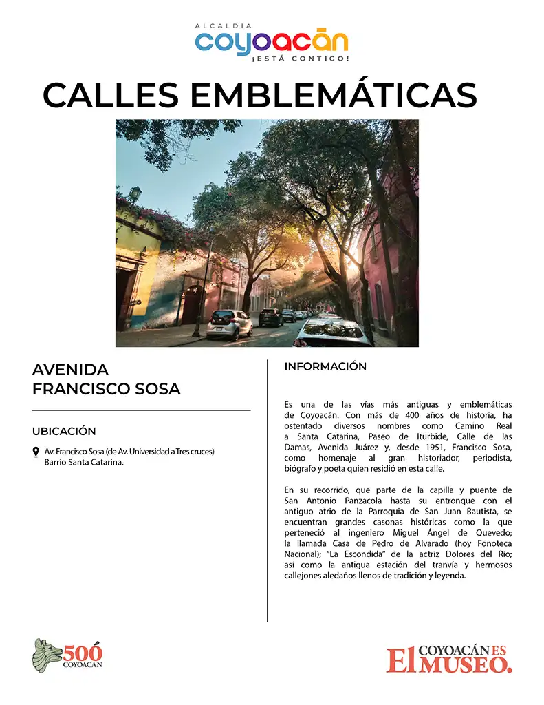 Calles emblemáticas Francisco Sosa