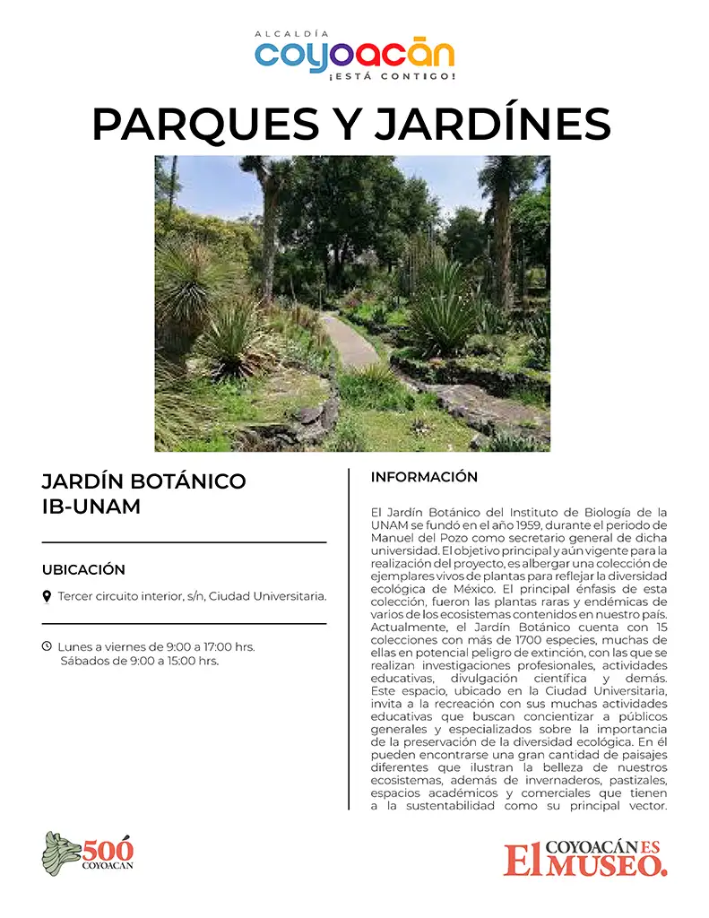 Cédula Jardín Botánico IB-UNAM