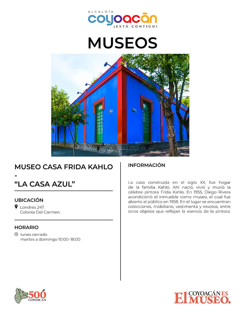 Cédula Museo Frida Kahlo - Casa Azul