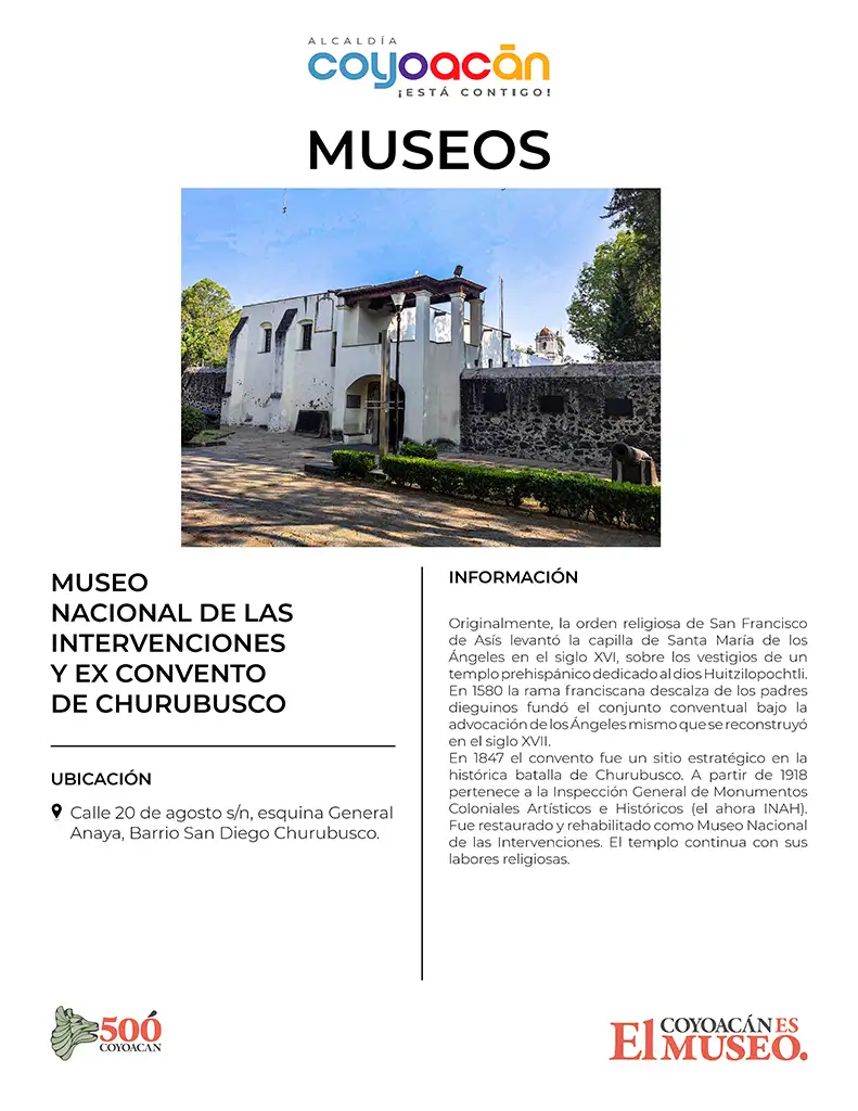 Cédula Museo nacional de las Intervenciones y exconvento de churubusco