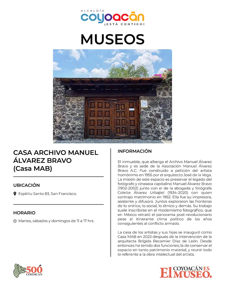 Cédula Casa Archivo Manuel Álvarez Bravo (CASA MAB)