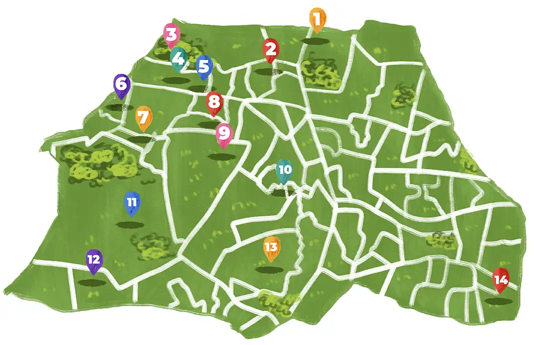 Mapa de Galerías en Coyoacán
