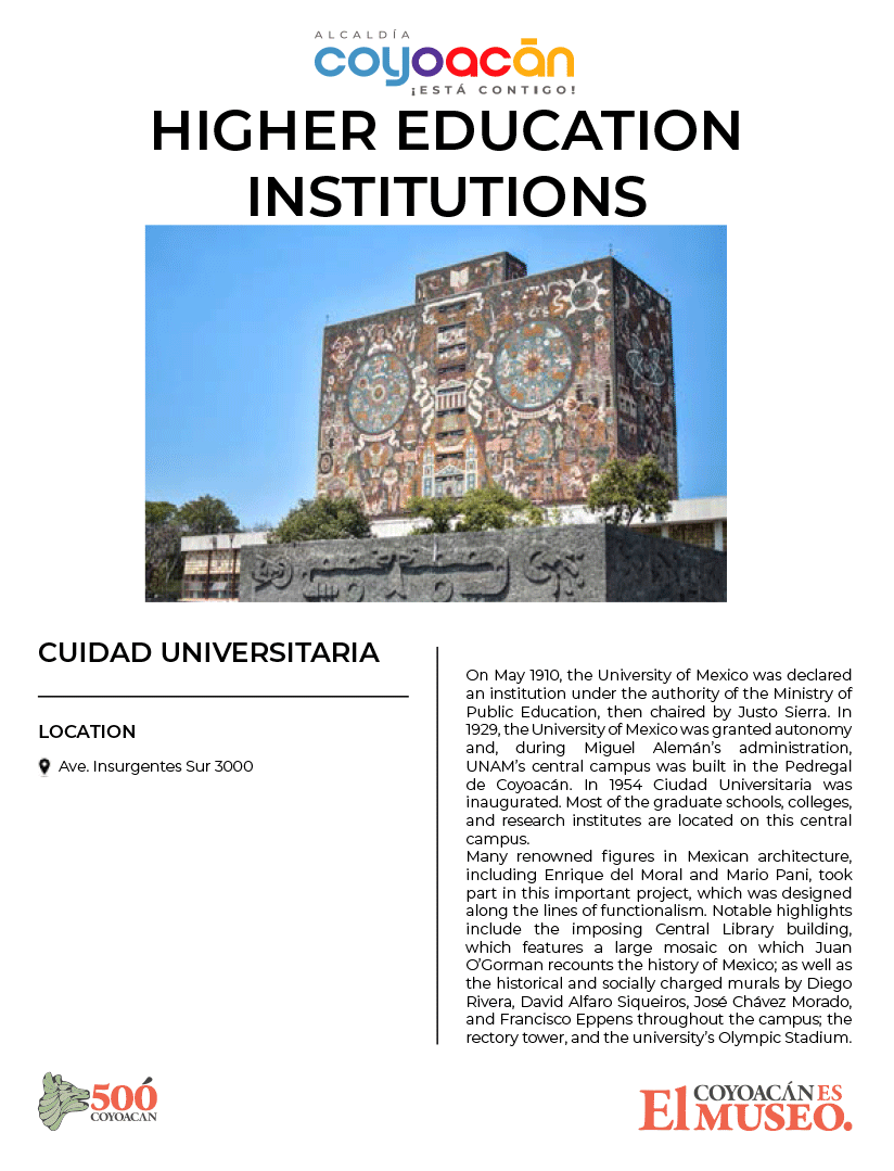 Higher education Institutions - Ciudad Universitaria