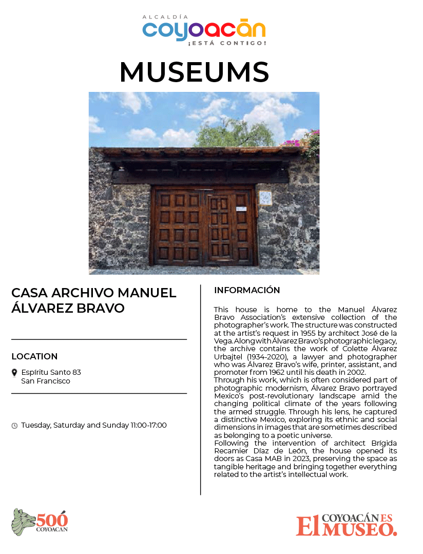 Museum - Casa Archivo Manuel Álvarez Bravo (CASA MAB)