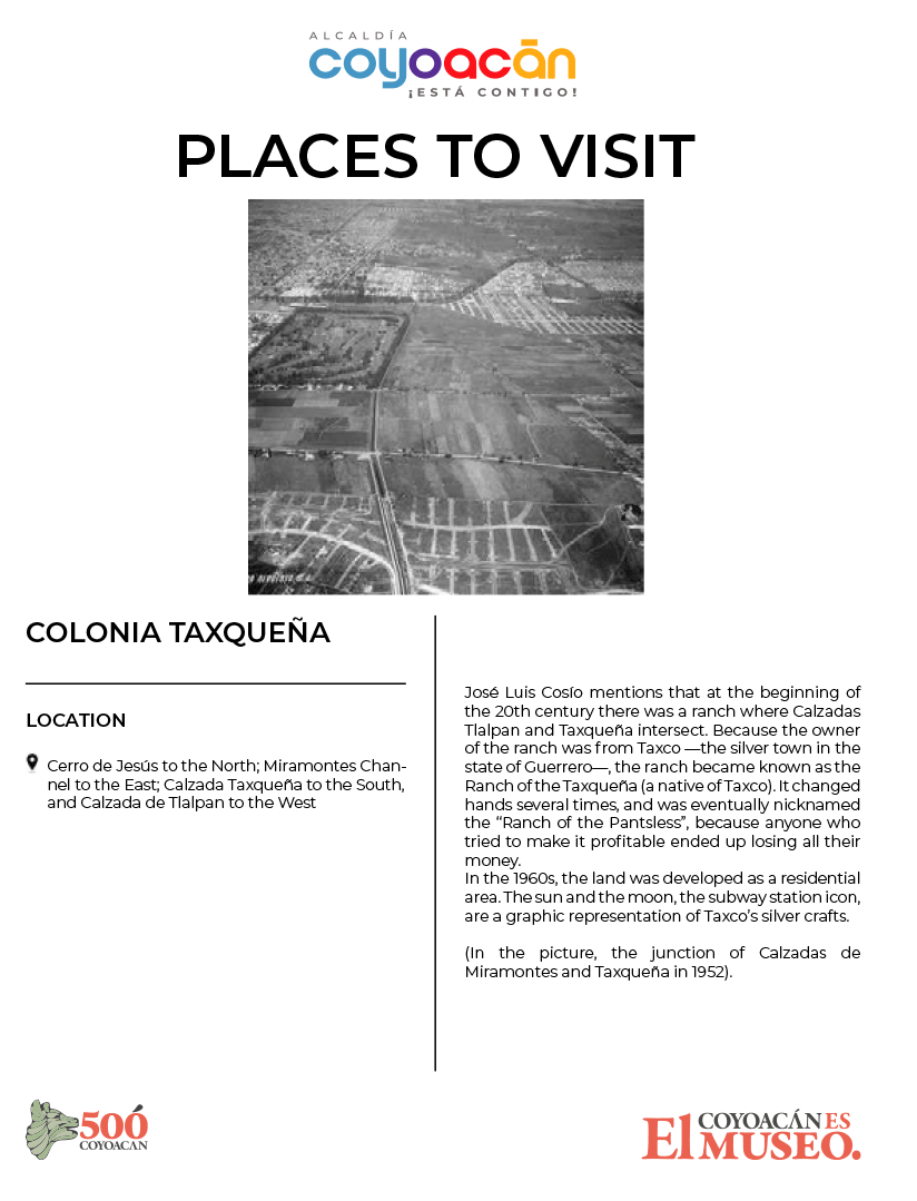 Places to visit - Colonia Taxqueña
